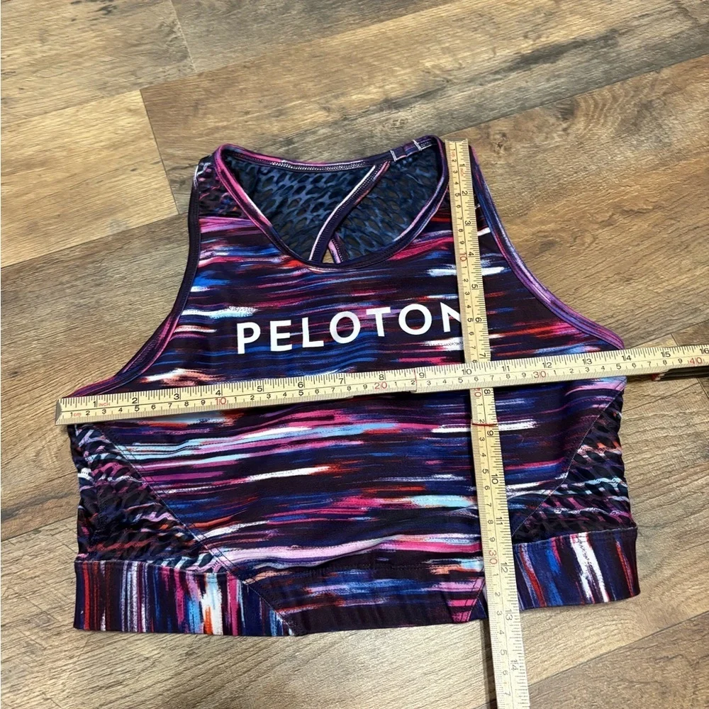 Peloton x WITH Sports Bra Medium Multicolor Racerback High Neck Activewear
